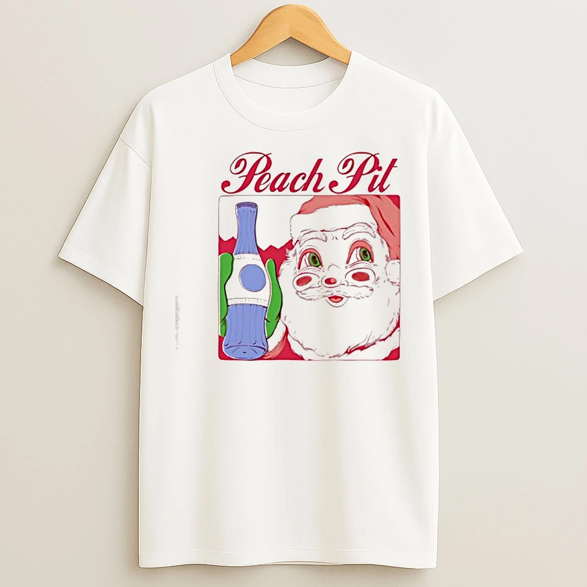 Classic Santa Claus Peach Pit Graphic T Shirts