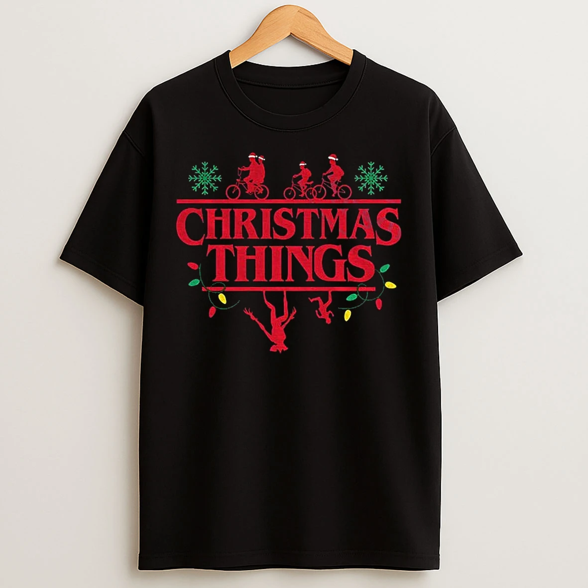 Classic Santa Claus Upside Down Stranger Things Christmas Things T Shirts