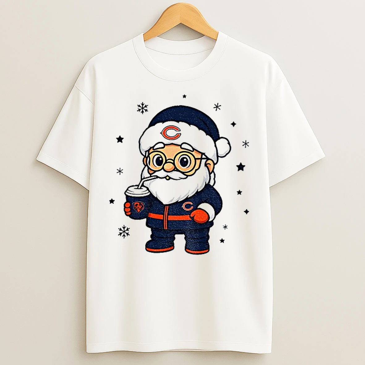 Classic Santa Claus Cartoon Chicago Bears Nfl Football Merry Christmas T Shirts