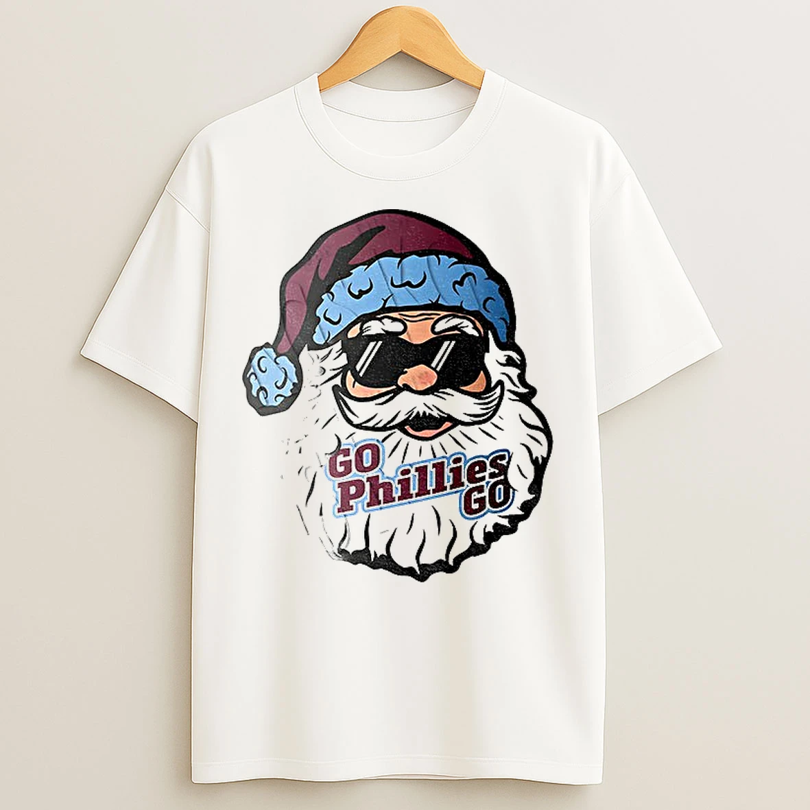 Classic Santa Claus X Philadelphia Phillies Go Phillies Go Baseball 2025 Christmas T Shirts