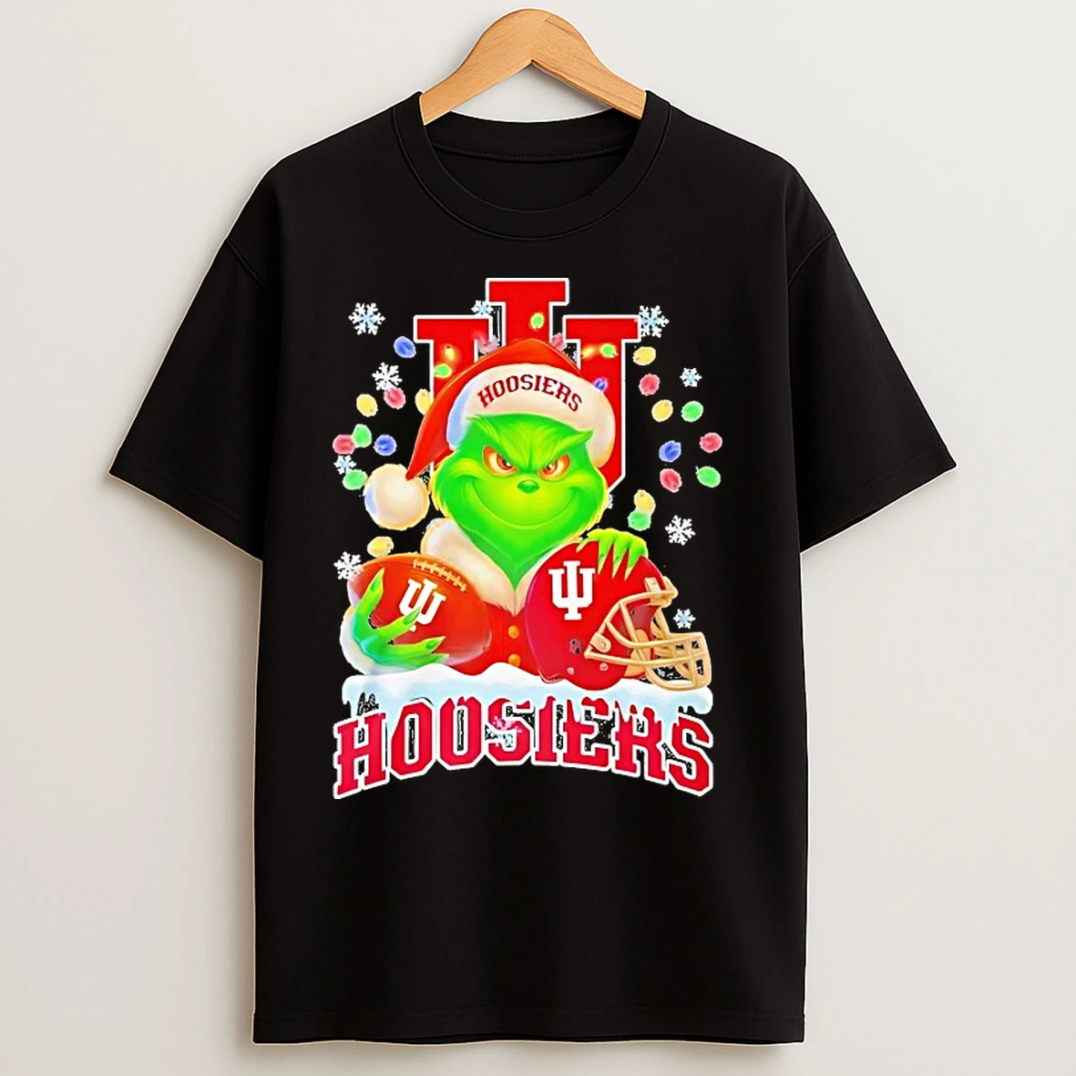 Classic Santa Grinch X Indiana Hoosiers Merry Christmas T Shirts