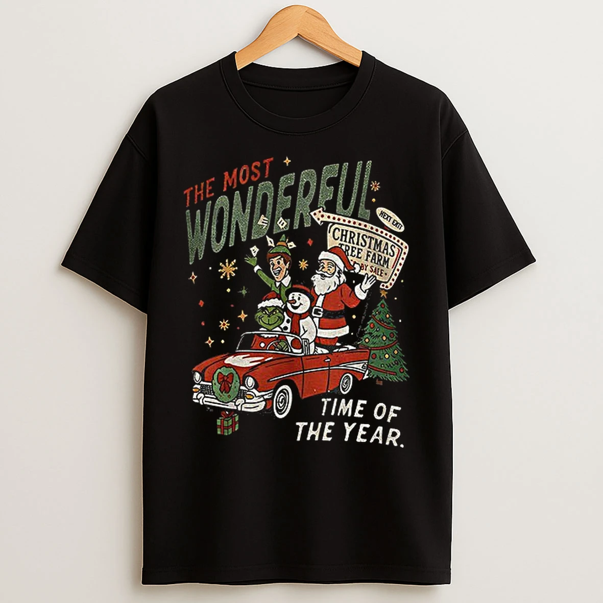 Classic Santa Reindeer Elf Grinch The Most Wonderful Time Of The Year Merry Christmas T Shirts