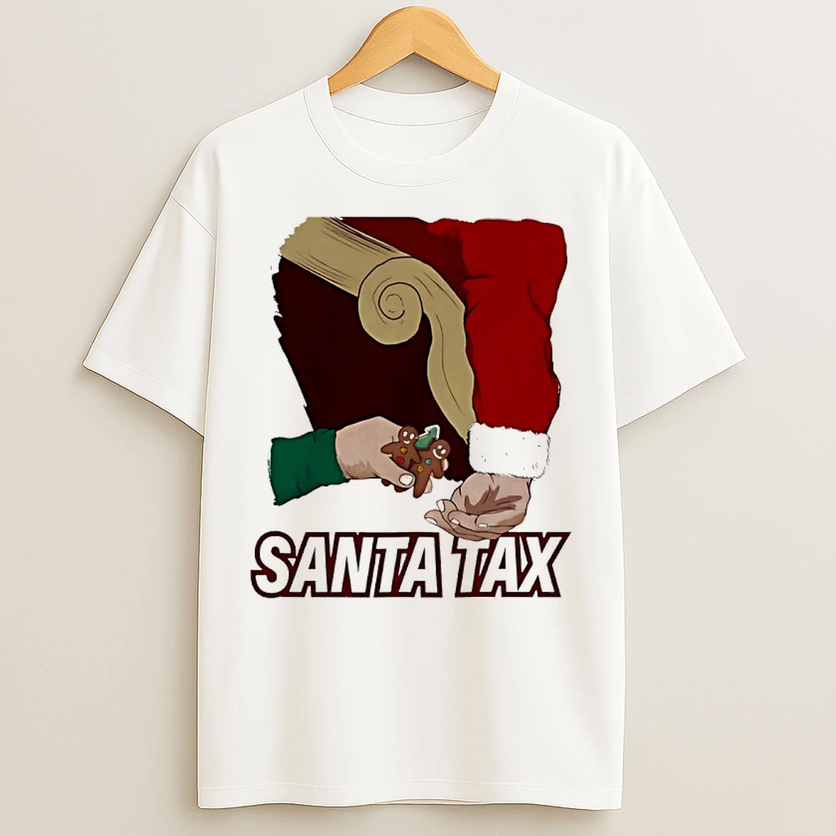 Classic Santa Tax Gingerbread Cookie T Shirts