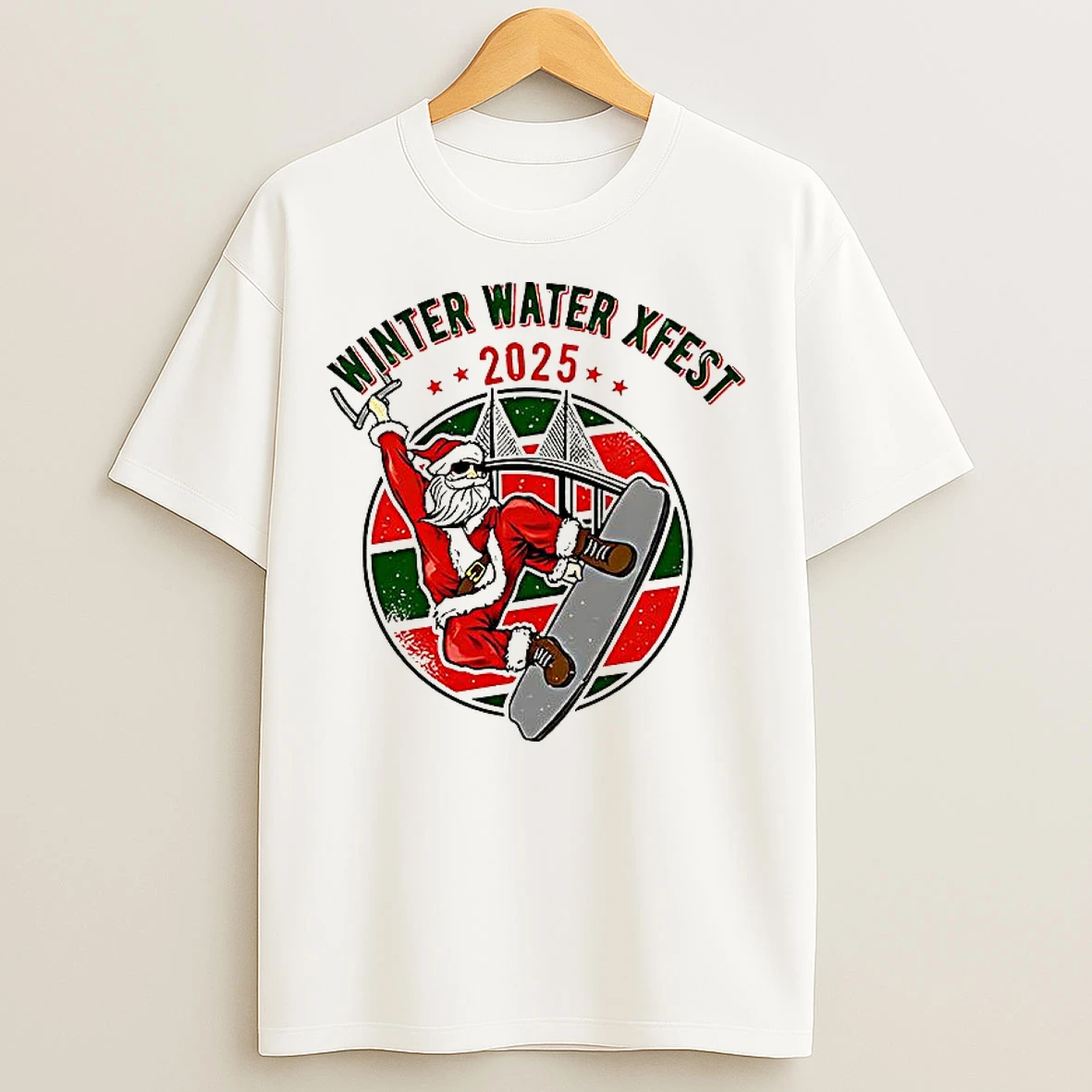 Classic Santa Winter Water Xfest Christmas T Shirts