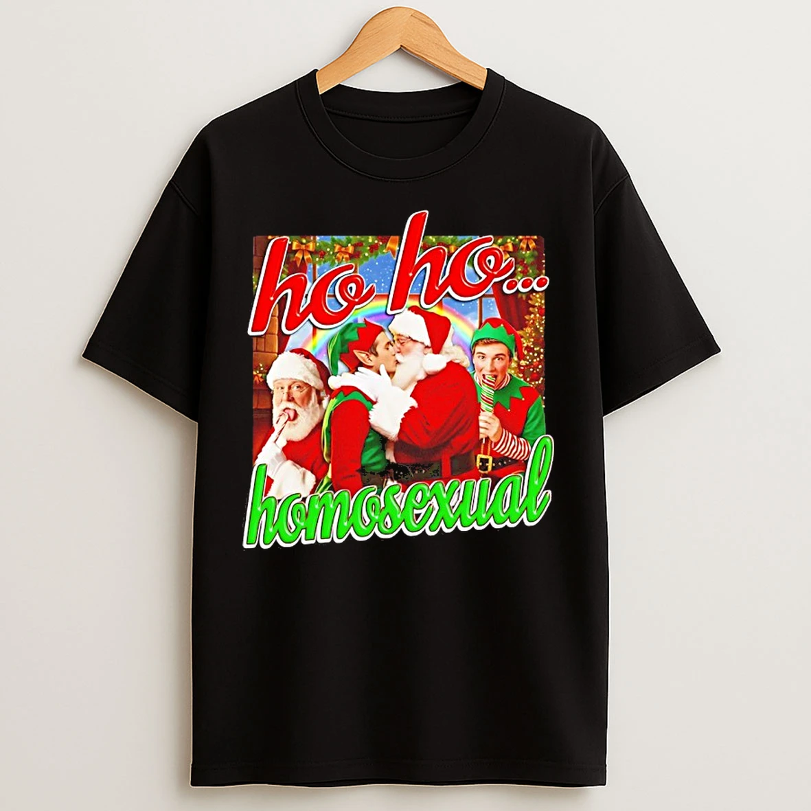 Classic Santa And Ho Ho Homosexual T Shirts