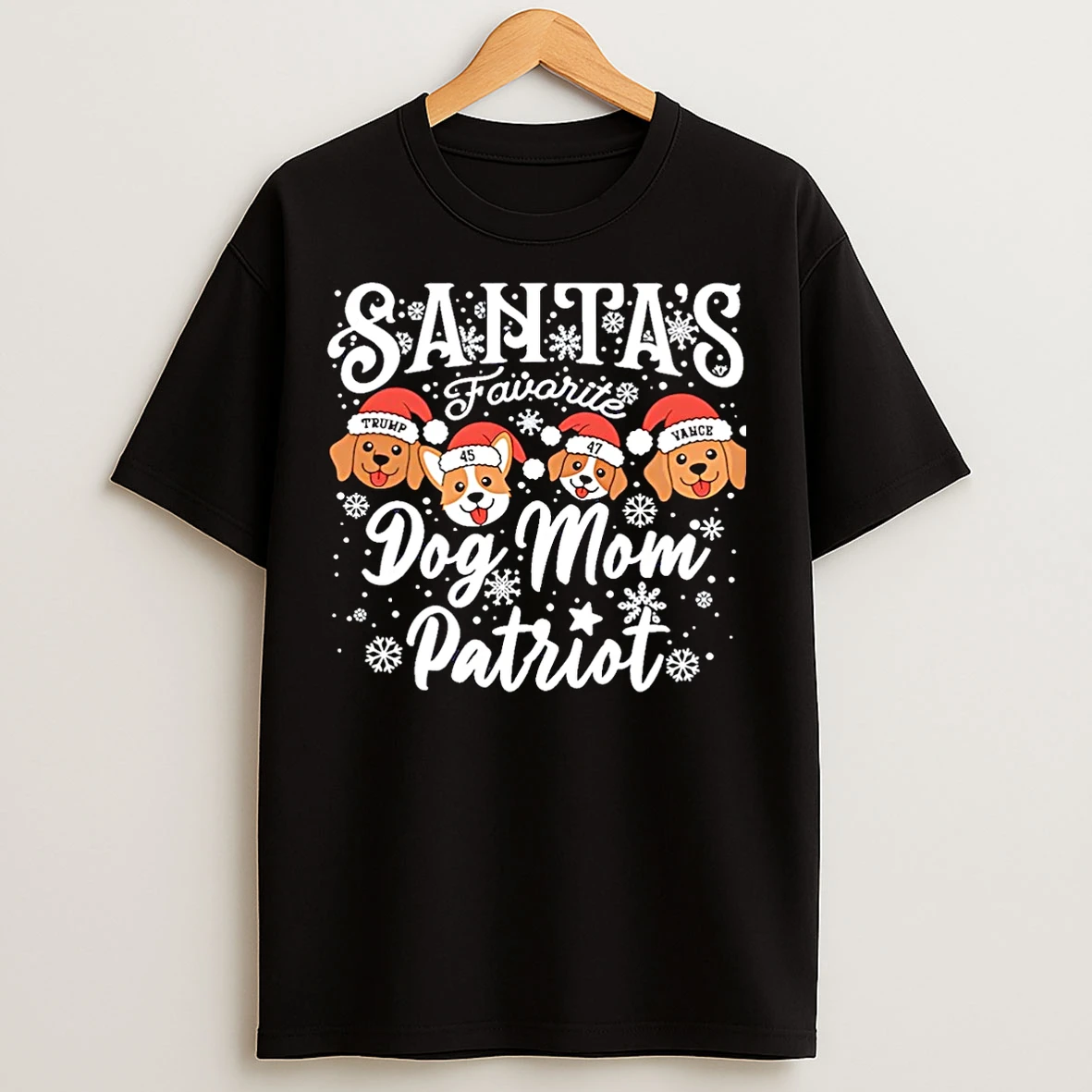 Classic Santas Favorite Dog Mom Patriot Christmas Christmas T Shirts