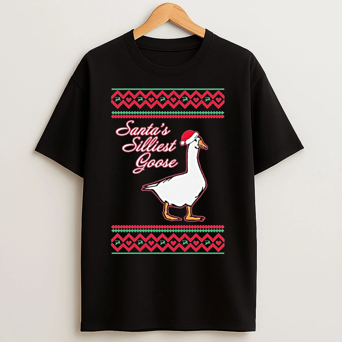 Classic Santas Silliest Goose Tacky Ugly Christmas T Shirts