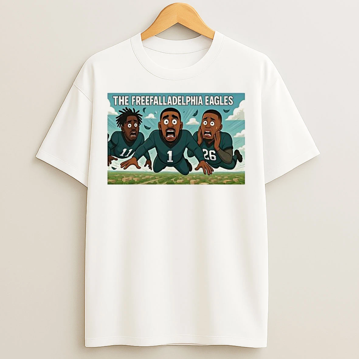 Classic Saquon Barkley A J Brown And Jalen Hurts The Freefalladelphia Eagles T Shirts