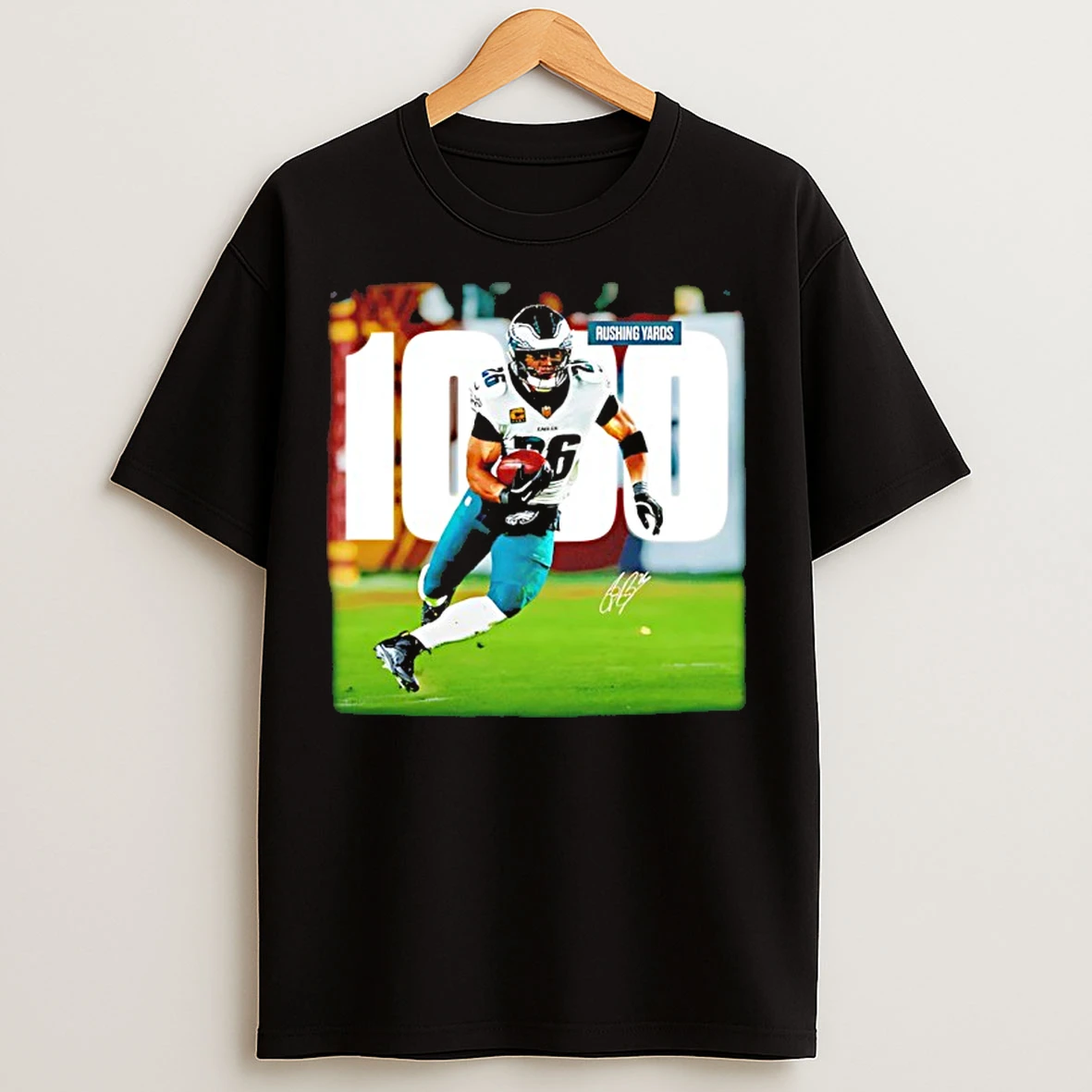 Classic Saquon Barkley Philadelphia Eagles 2025 Nfc East Champions 100 Rushing Yards T Shirts
