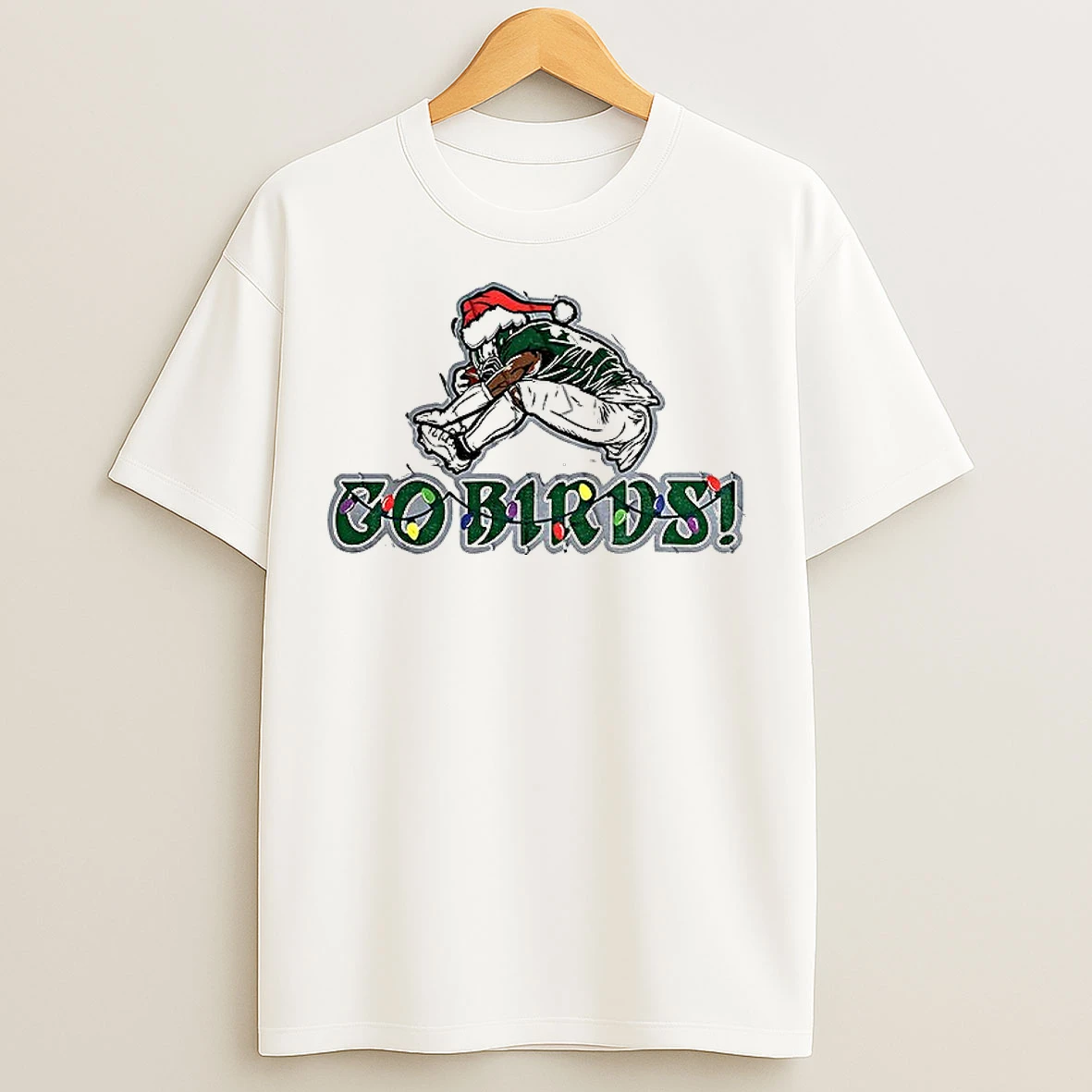 Classic Saquon Barkley Santa Hat Go Birds Philadelphia Eagles Nfl Football Christmas T Shirts