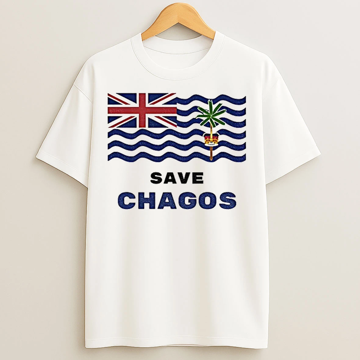 Classic Save Chagos Us Uk Flag T Shirts