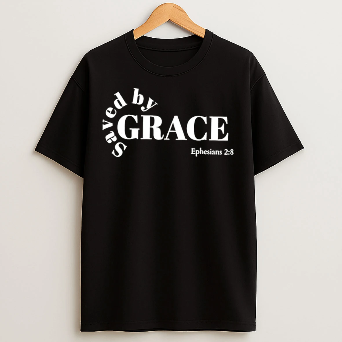 Classic Saved By Grace Ephesians 28 T Shirts