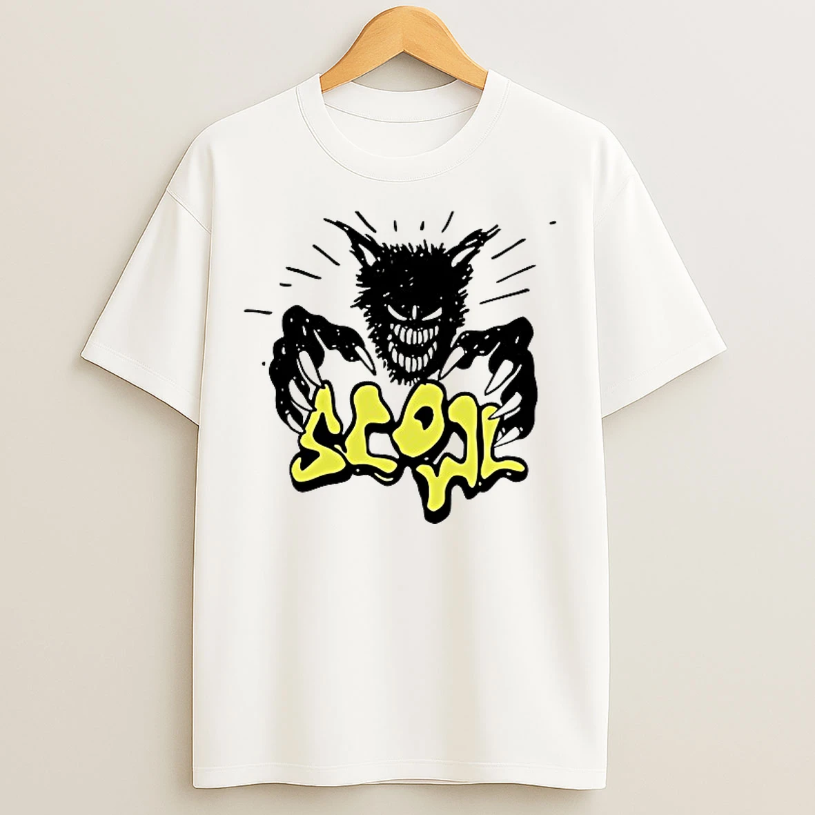 Classic Scowl Scary Cat T Shirts
