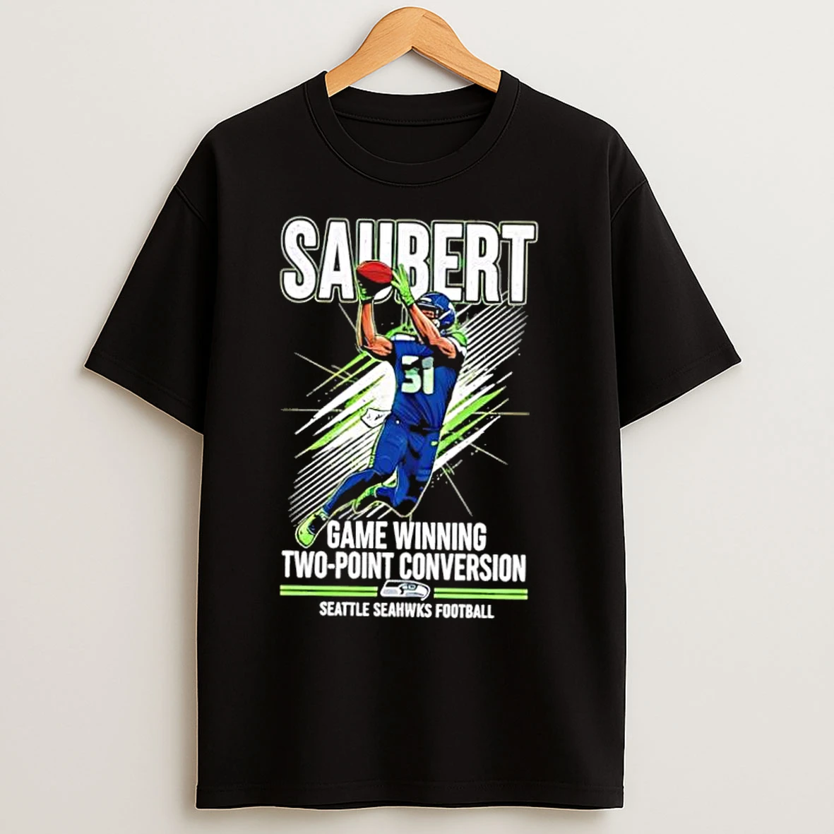 Classic Seahawks Eric Saubert Game Winning Two Point Conversion T Shirts