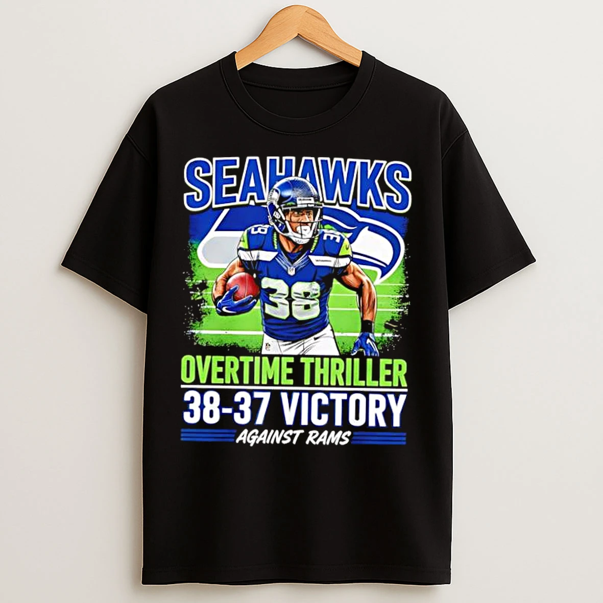 Classic Seahawks Overtime Thriller Against Rams 38 37 Victory T Shirts