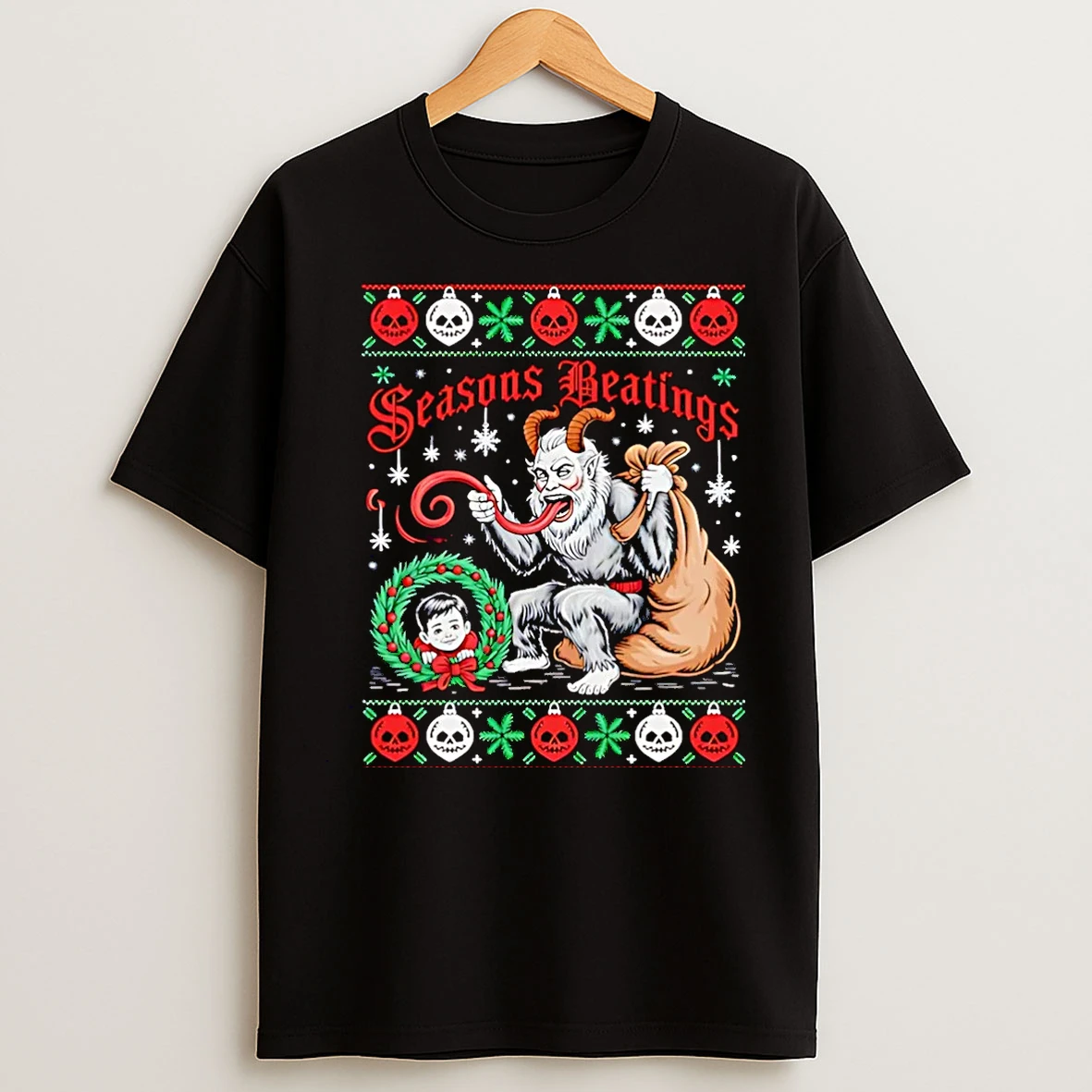 Classic Seasons Beatings Krampus Christmas Christmas T Shirts