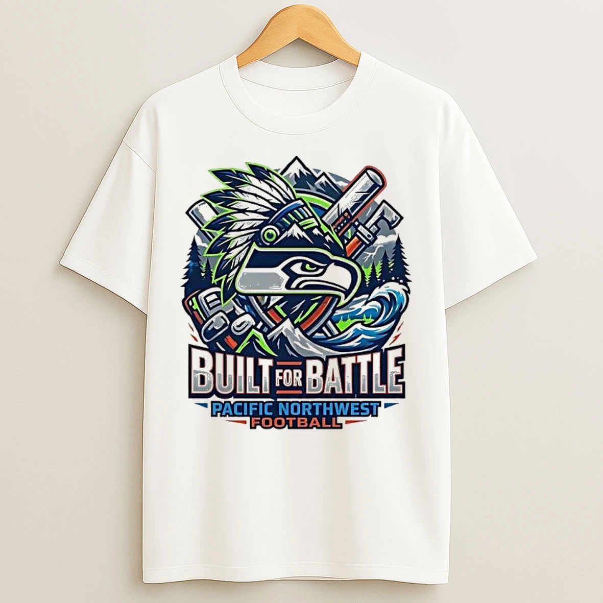 Classic Seattle Seahawks Built For Battle Pacific Northwest Football T Shirts