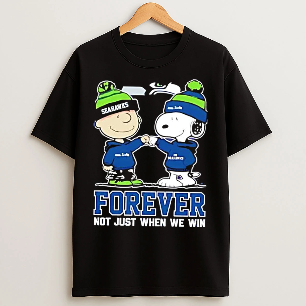 Classic Seattle Seahawks Charlie Brown And Snoopy Forever Not Just When We Win T Shirts