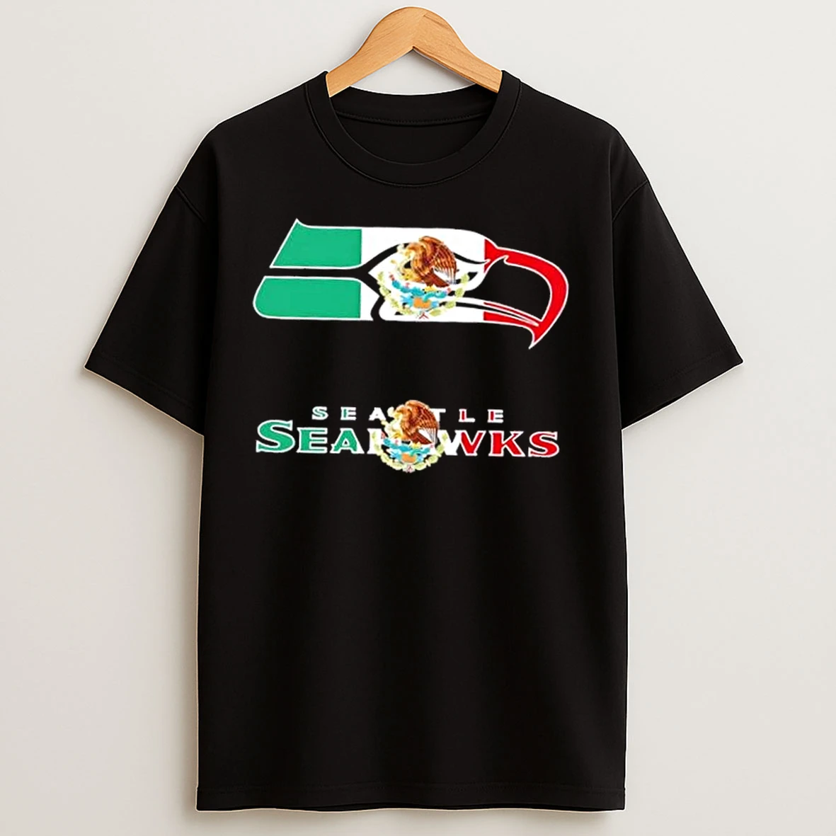 Classic Seattle Seahawks Football X Mexican Flag T Shirts