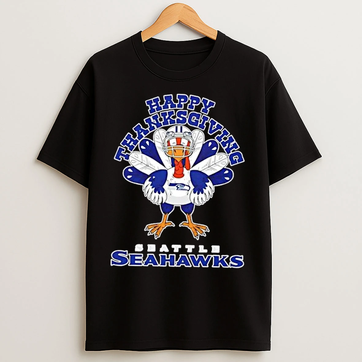 Classic Seattle Seahawks Football X Turkey Happy Thanksgiving T Shirts