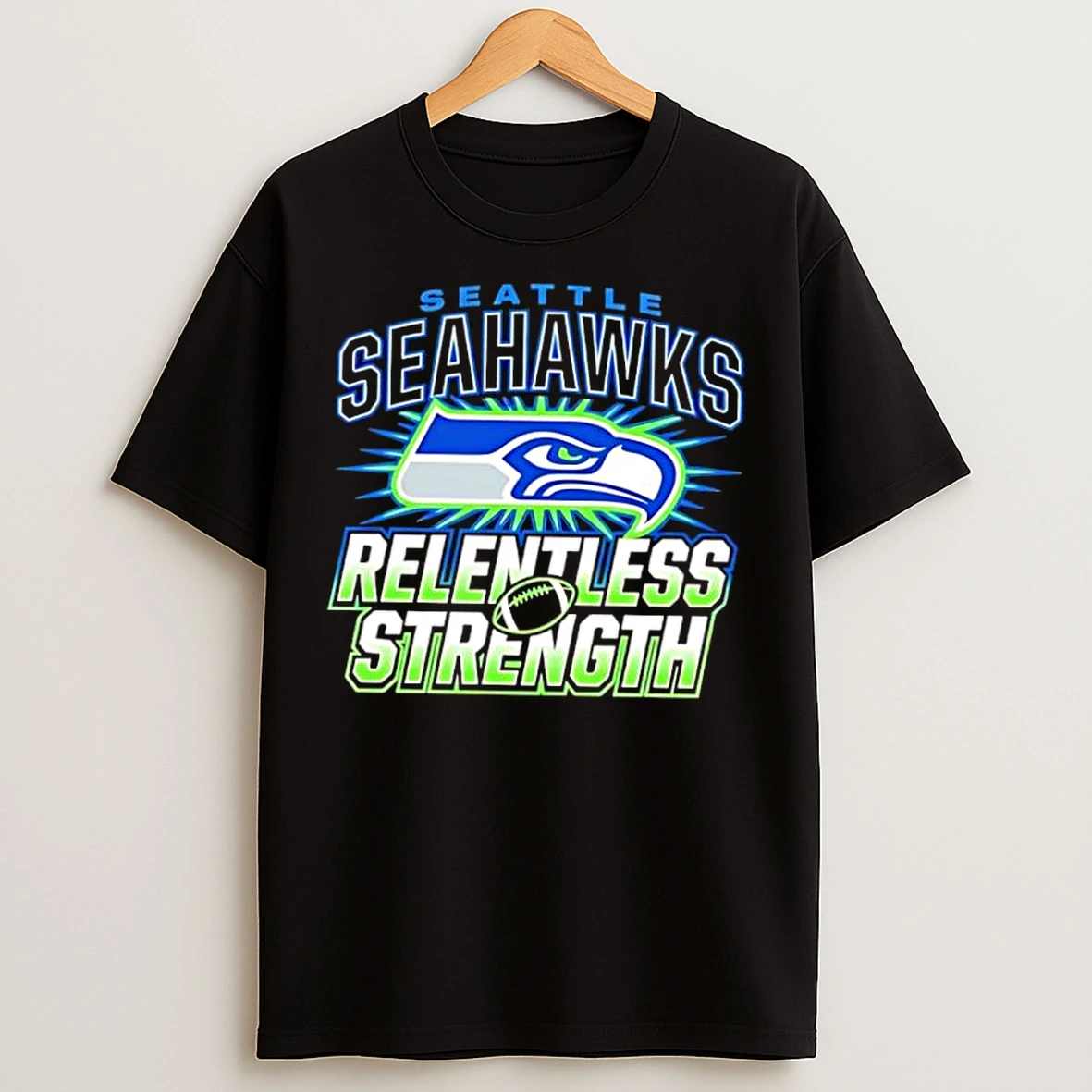 Classic Seattle Seahawks Hawk Eye Relentless Strength Football T Shirts