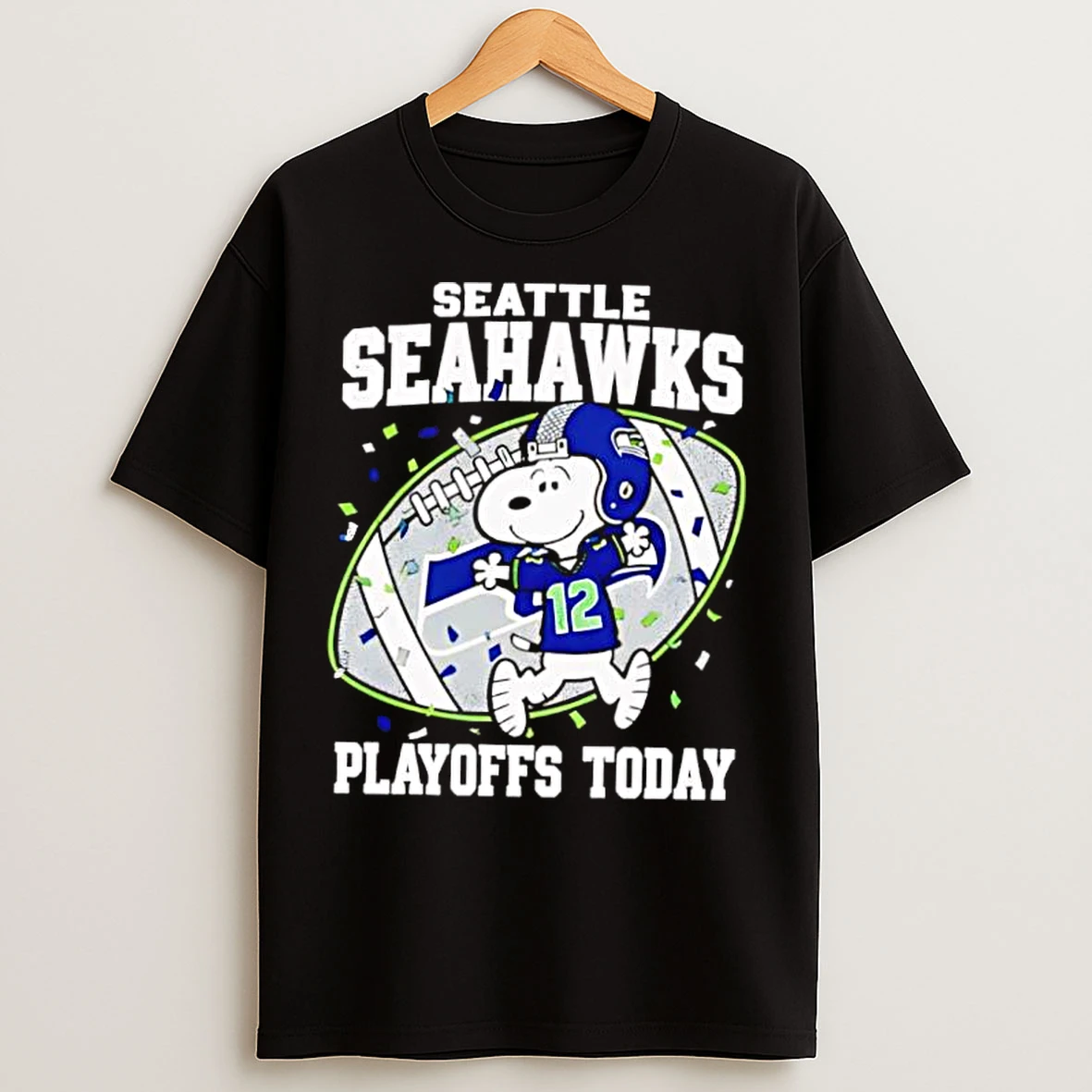 Classic Seattle Seahawks Playoffs Today Snoopy Peanuts Football Mood T Shirts
