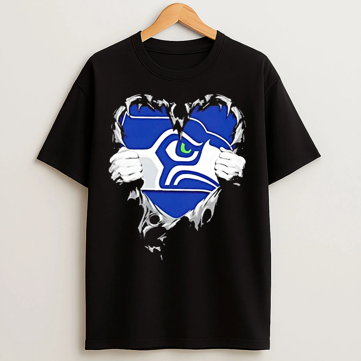 Classic Seattle Seahawks Rip The Chest Forever In My Heart T Shirts
