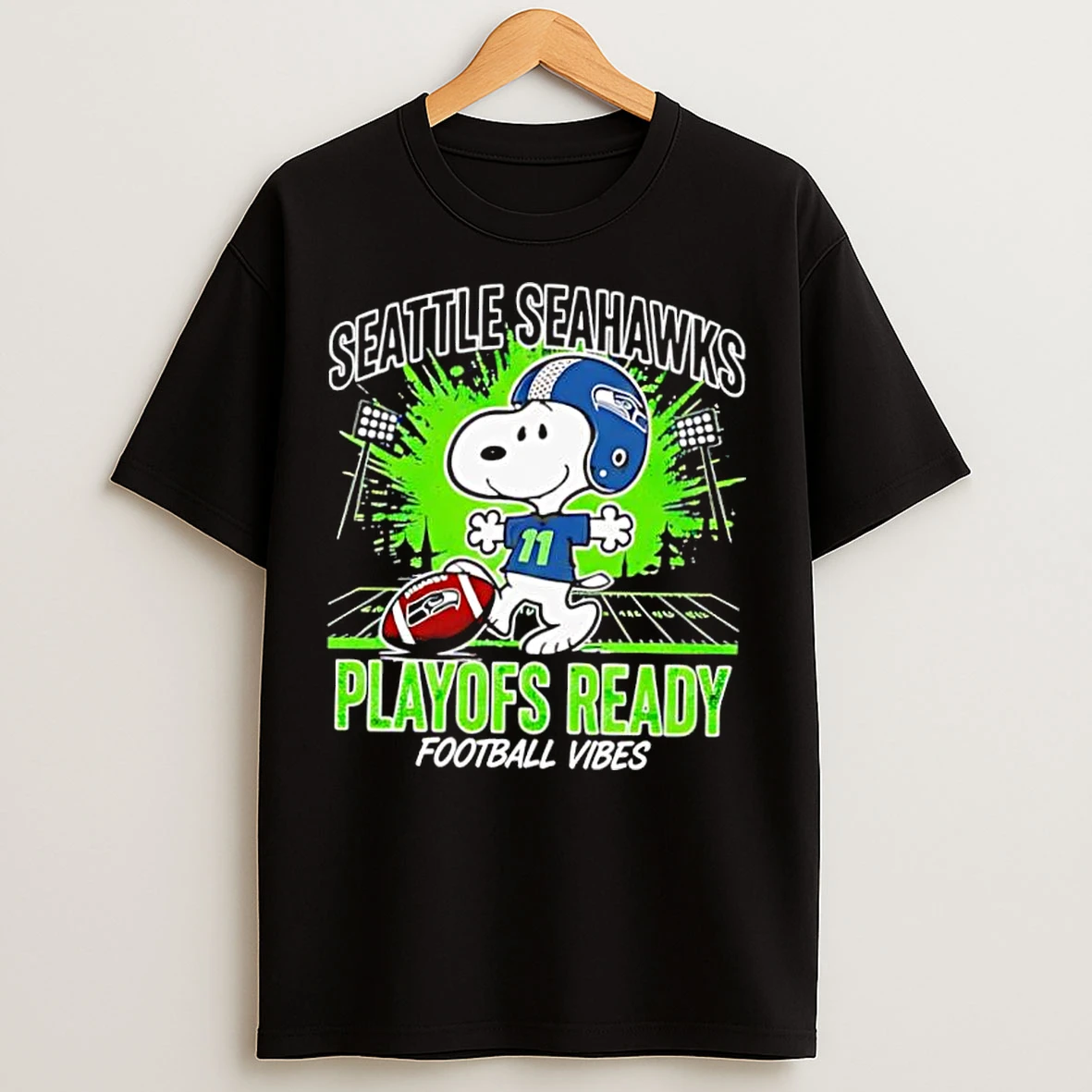 Classic Seattle Seahawks Snoopy Peanuts Playoffs Ready Football Vibes T Shirts