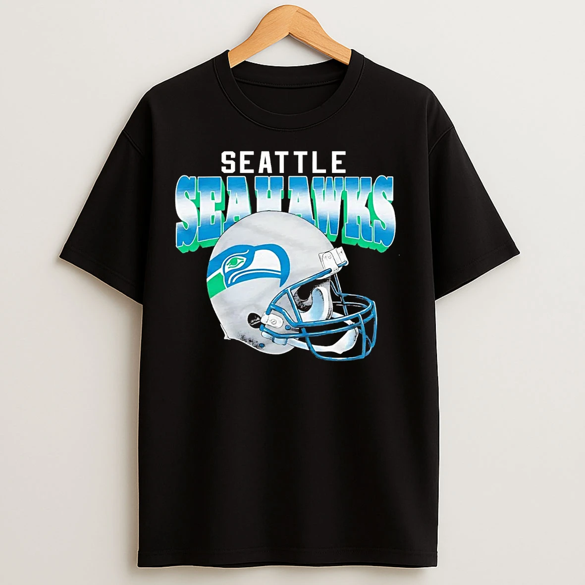 Classic Seattle Seahawks Gradient Helmet T Shirts