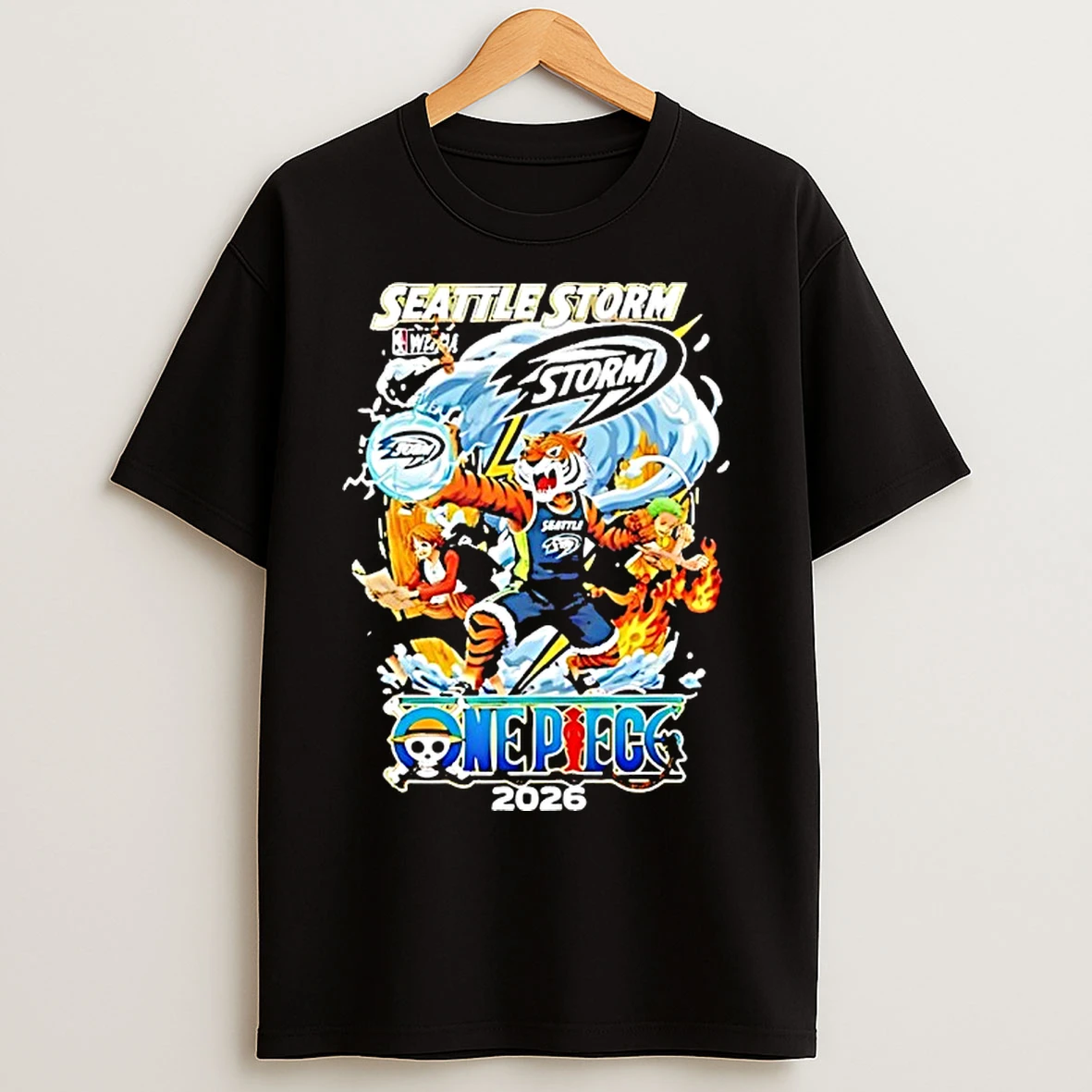 Classic Seattle Storm Basketball X One Piece 2026 Anime T Shirts