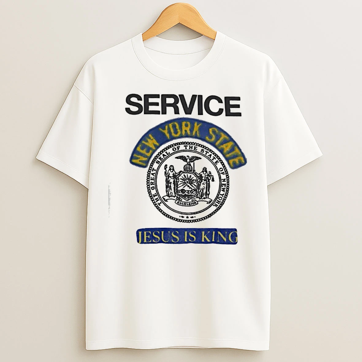 Classic Service Jesus Is King The Great Seal Of The State Of New York T Shirts