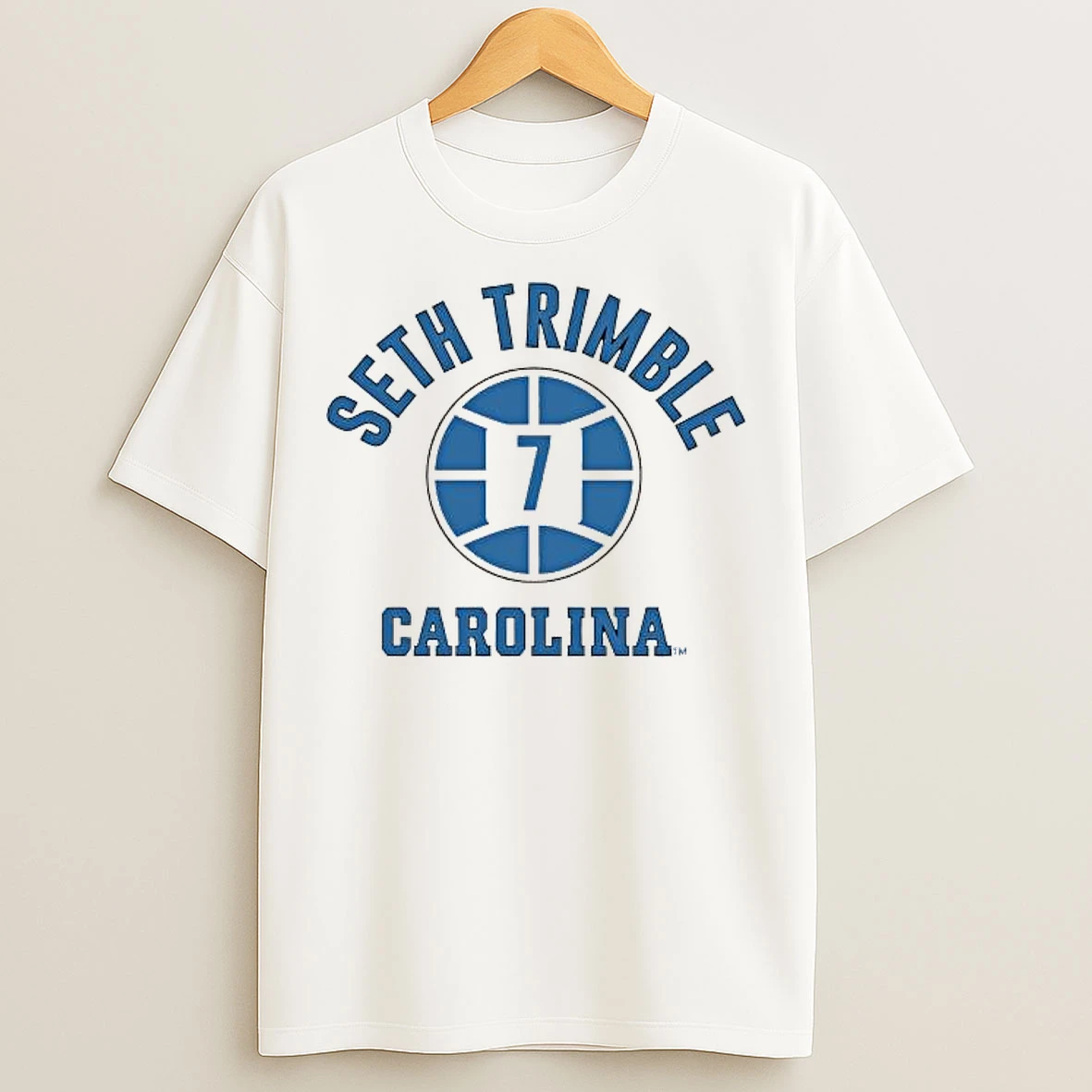 Classic Seth Trimble Name Number Ball Unc Basketball T Shirts