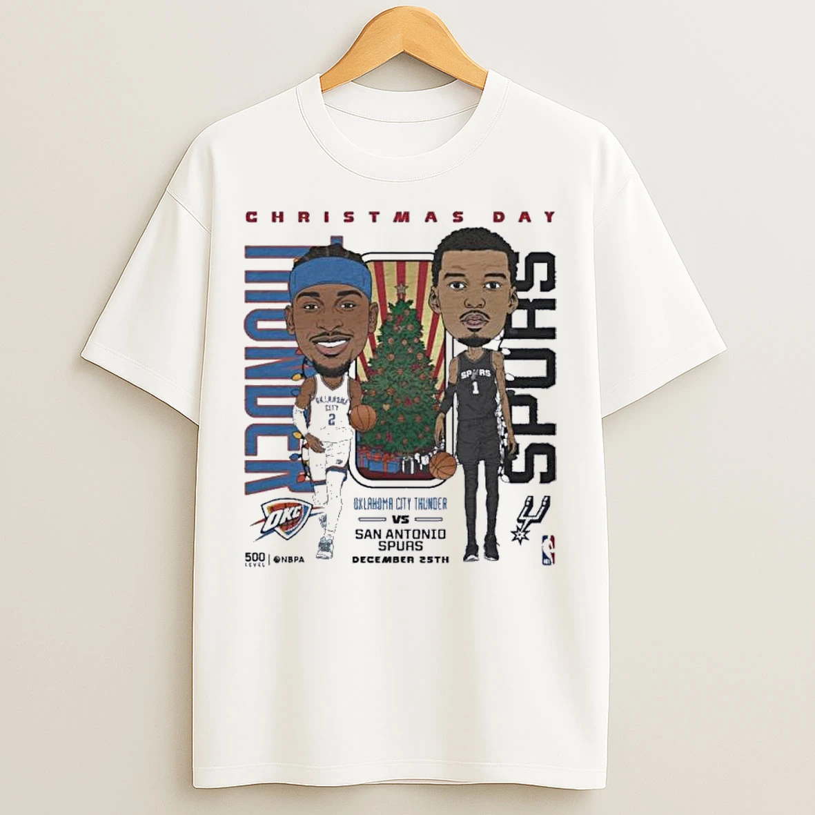 Classic Shai Gilgeous Alexander Vs Victor Wembanyama 2025 Nba Christmas Day Match Up T Shirts