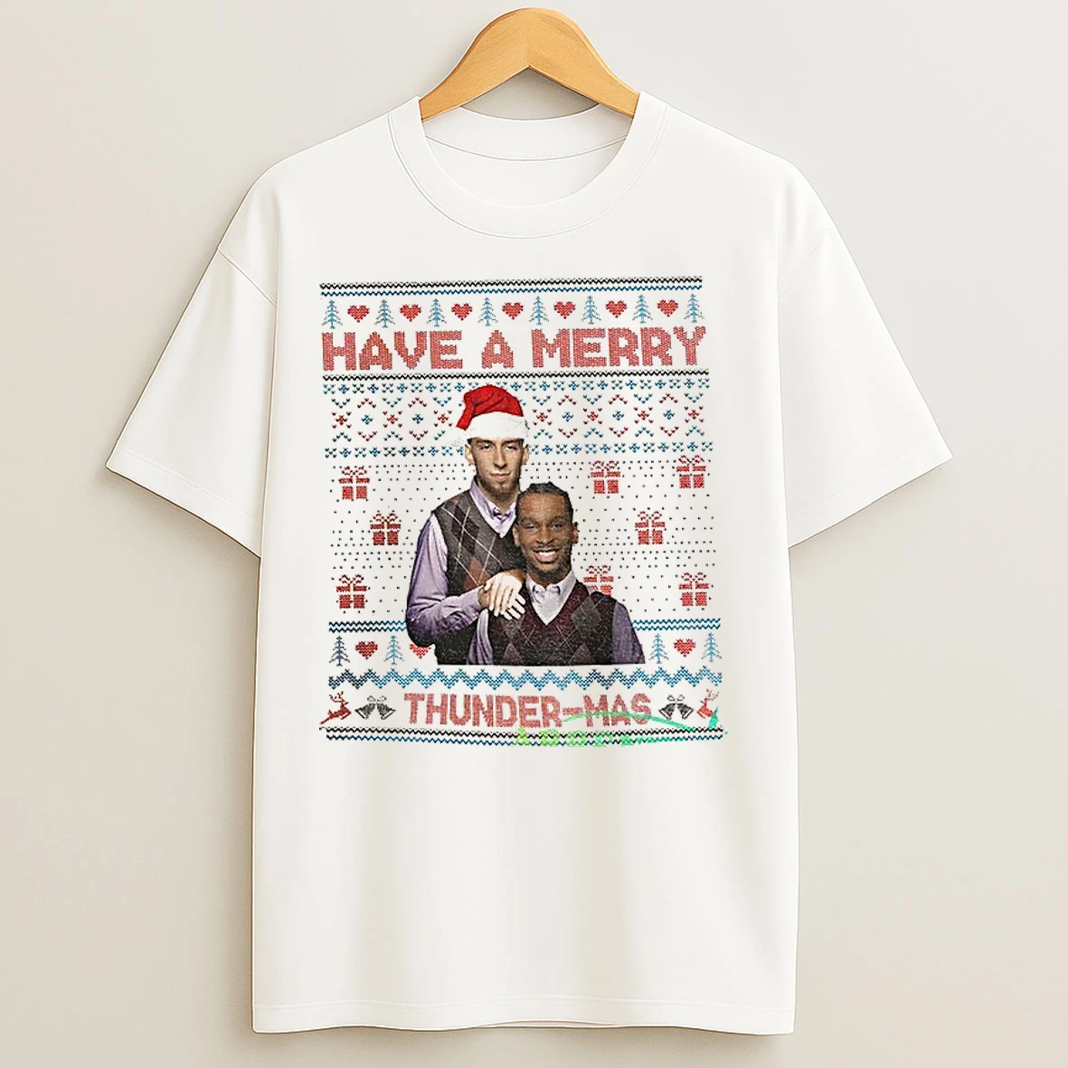 Classic Shaivonte Aician And Chet Holmgren Oklahoma City Thunder Stepbrothers Have A Merry Thunder Mas Christmas T Shirts