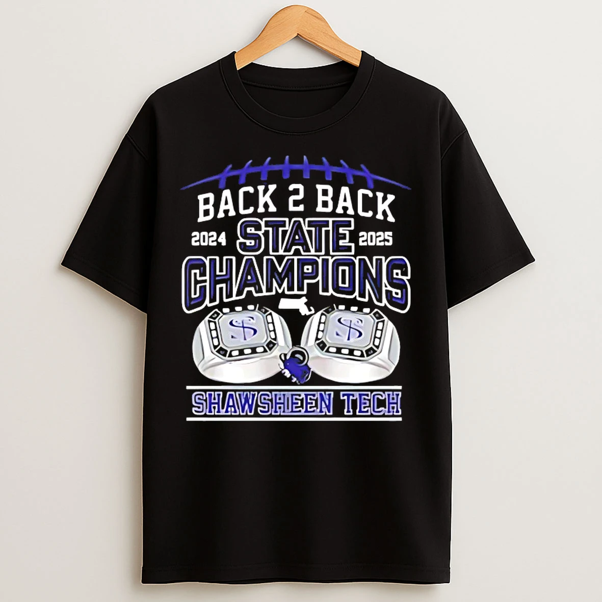 Classic Shawsheen Rams Back 2 Back State Champions T Shirts