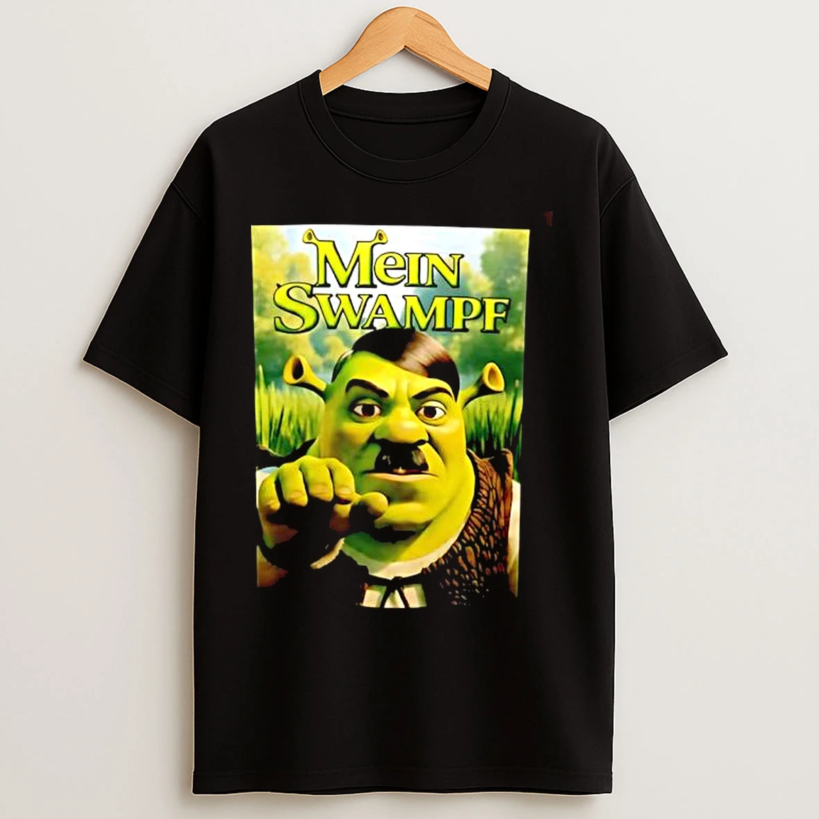 Classic Shrek Adolf Hitler Mein Swampf Cartoon Graphic T Shirts