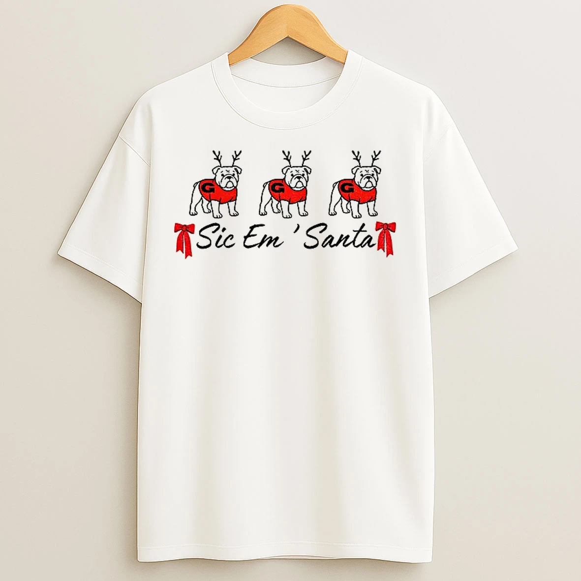 Classic Sic Em Santa Georgia Bulldogs Christmas T Shirts