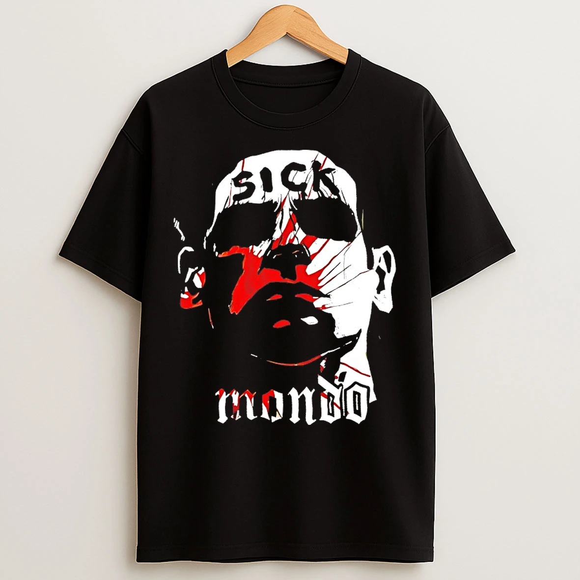 Classic Sick Mondo Horror Face Graphic T Shirts