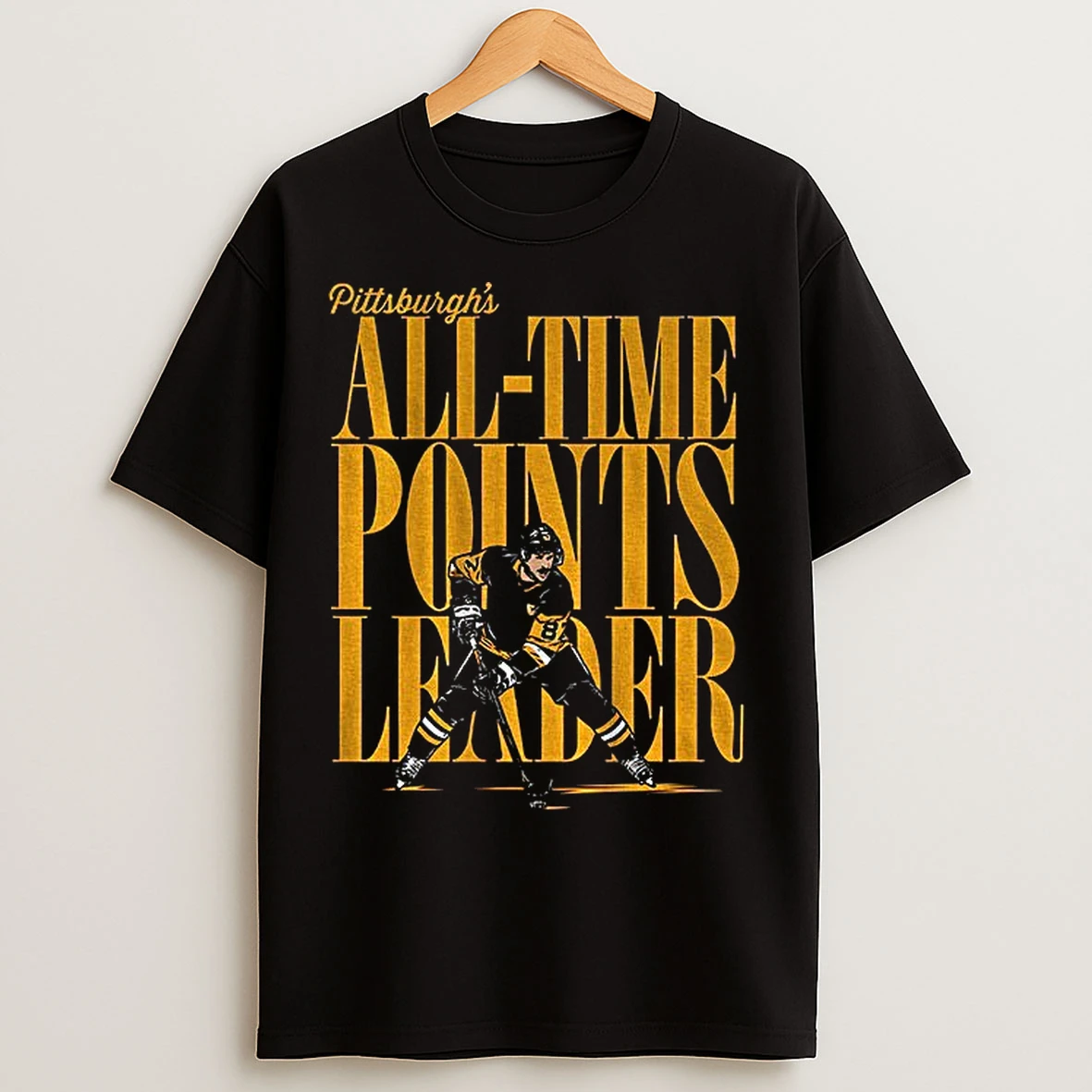 Classic Sidney Crosby Pittsburgh Penguins National Hockey League Pittsburgh All Time Points Leader T Shirts