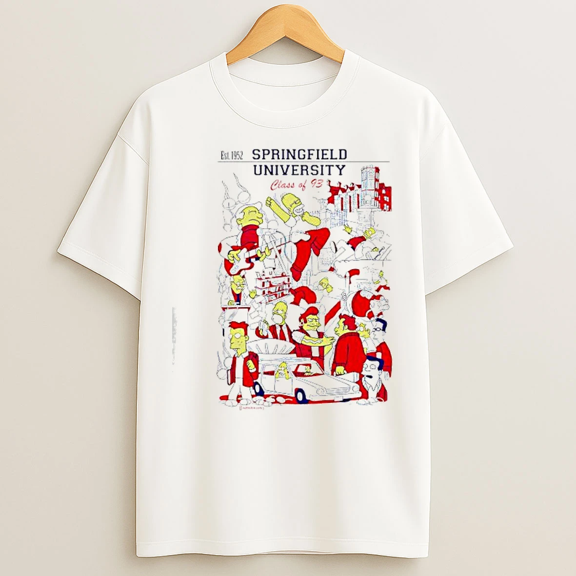 Classic Simpsons And Bananajims Est 1952 Springfield University Class Of 93 T Shirts
