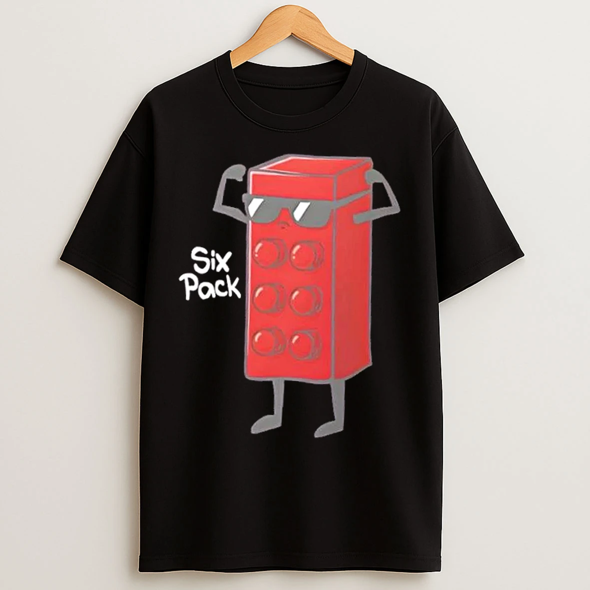 Classic Six Pack Abs Funny Toy Brick Gym Workout T Shirts