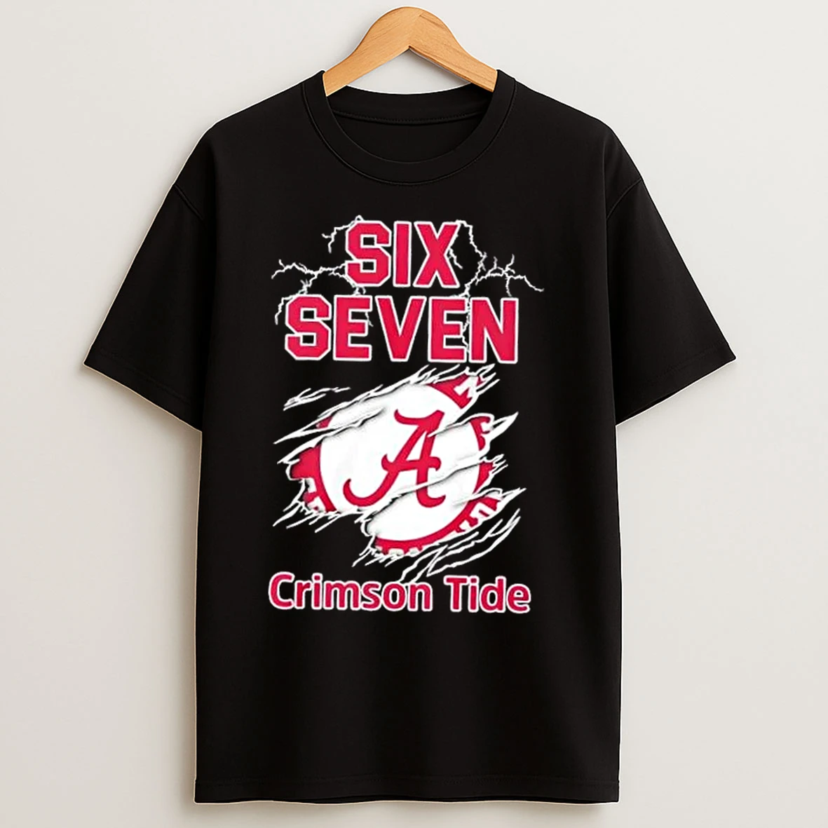 Classic Six Seven 6 7 Alabama Crimson Tide Football T Shirts