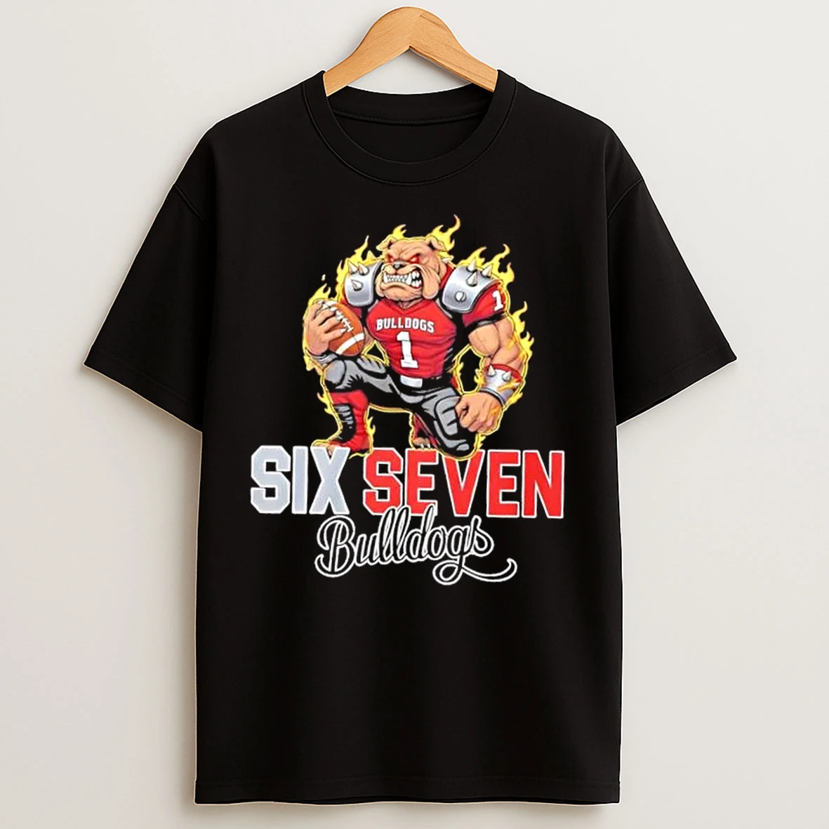 Classic Six Seven 6 7 Georgia Bulldogs Football Mascot T Shirts