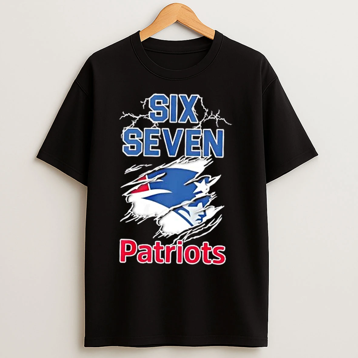 Classic Six Seven 6 7 New England Patriots Football T Shirts