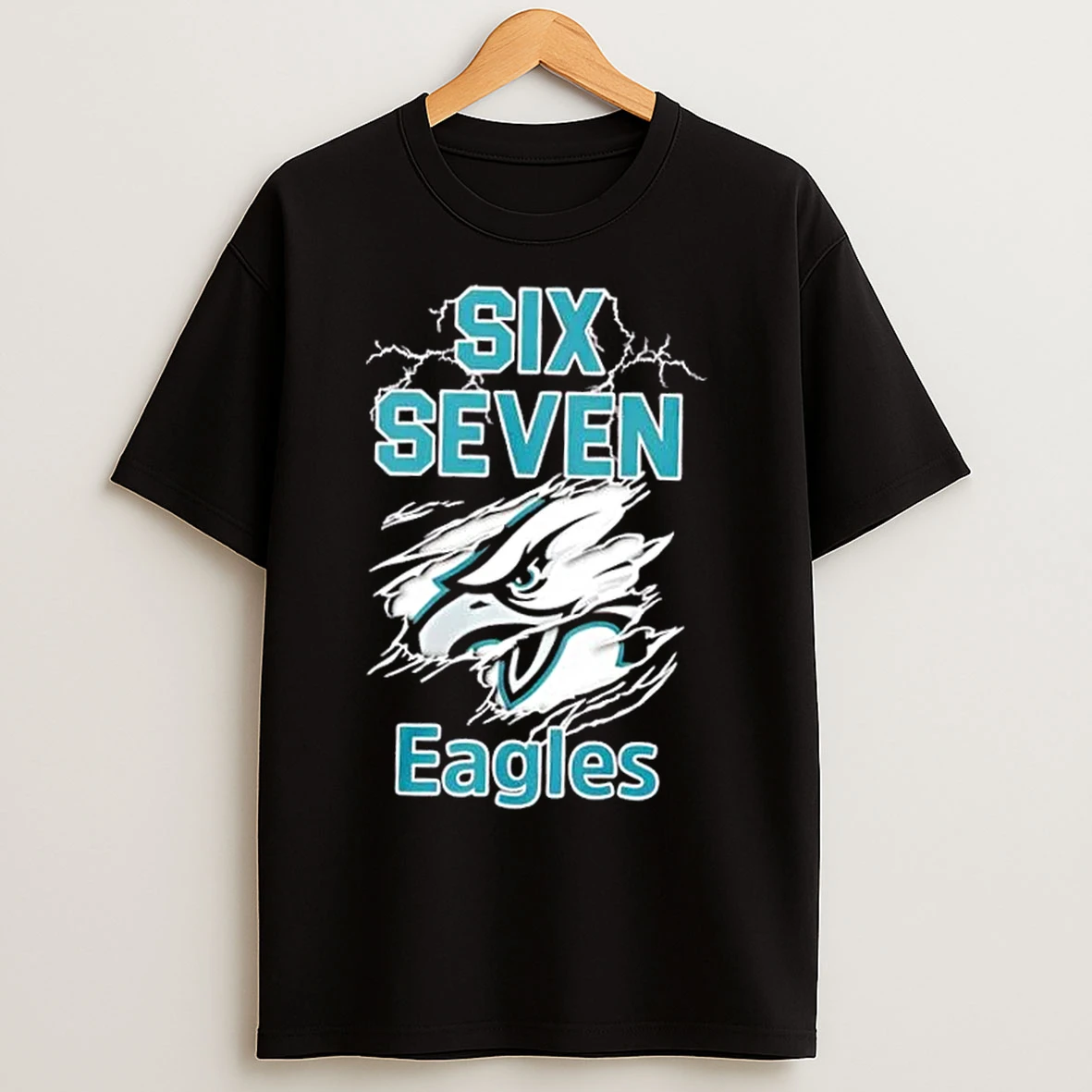 Classic Six Seven 6 7 Philadelphia Eagles Football T Shirts