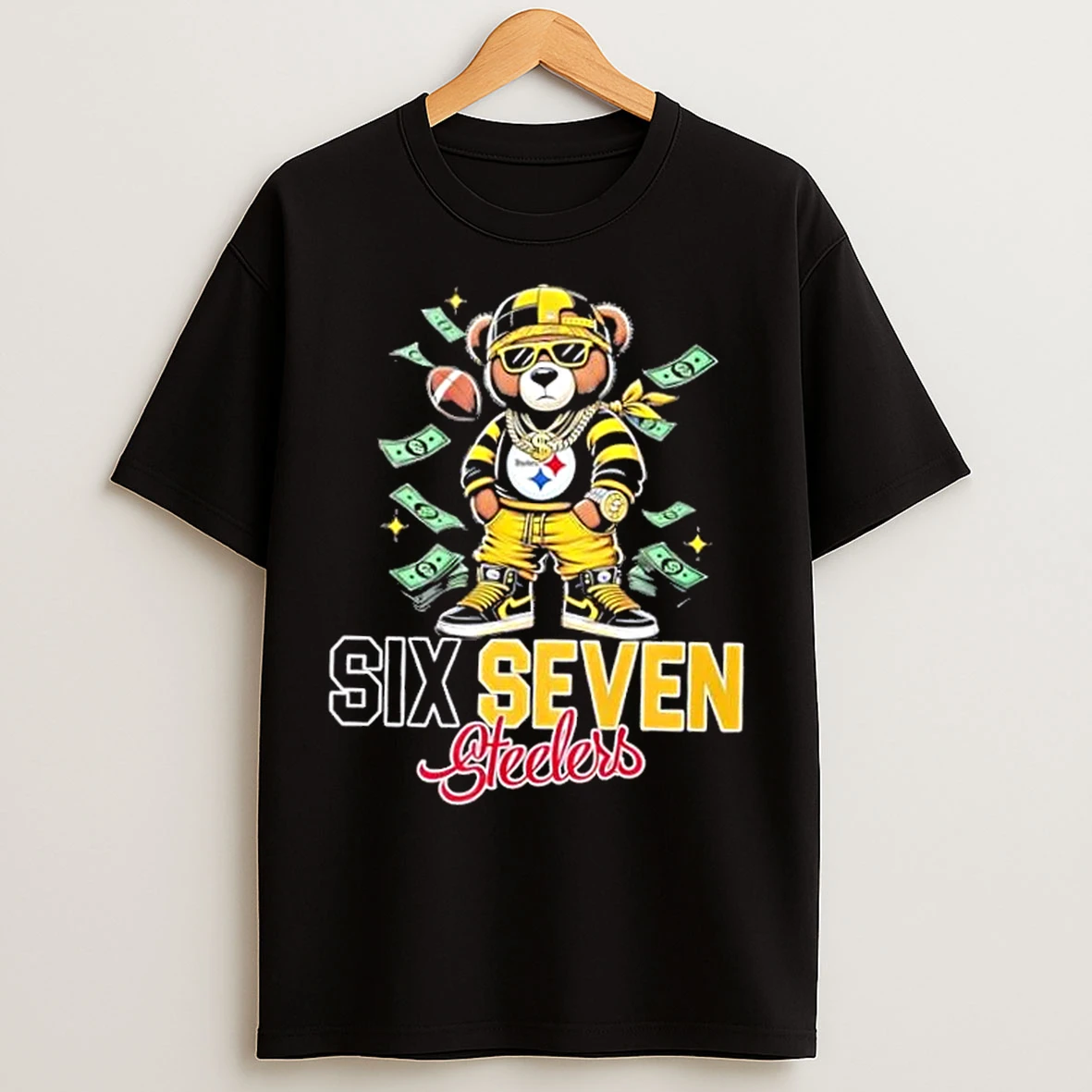 Classic Six Seven 6 7 Pittsburgh Steelers Football Mascot T Shirts