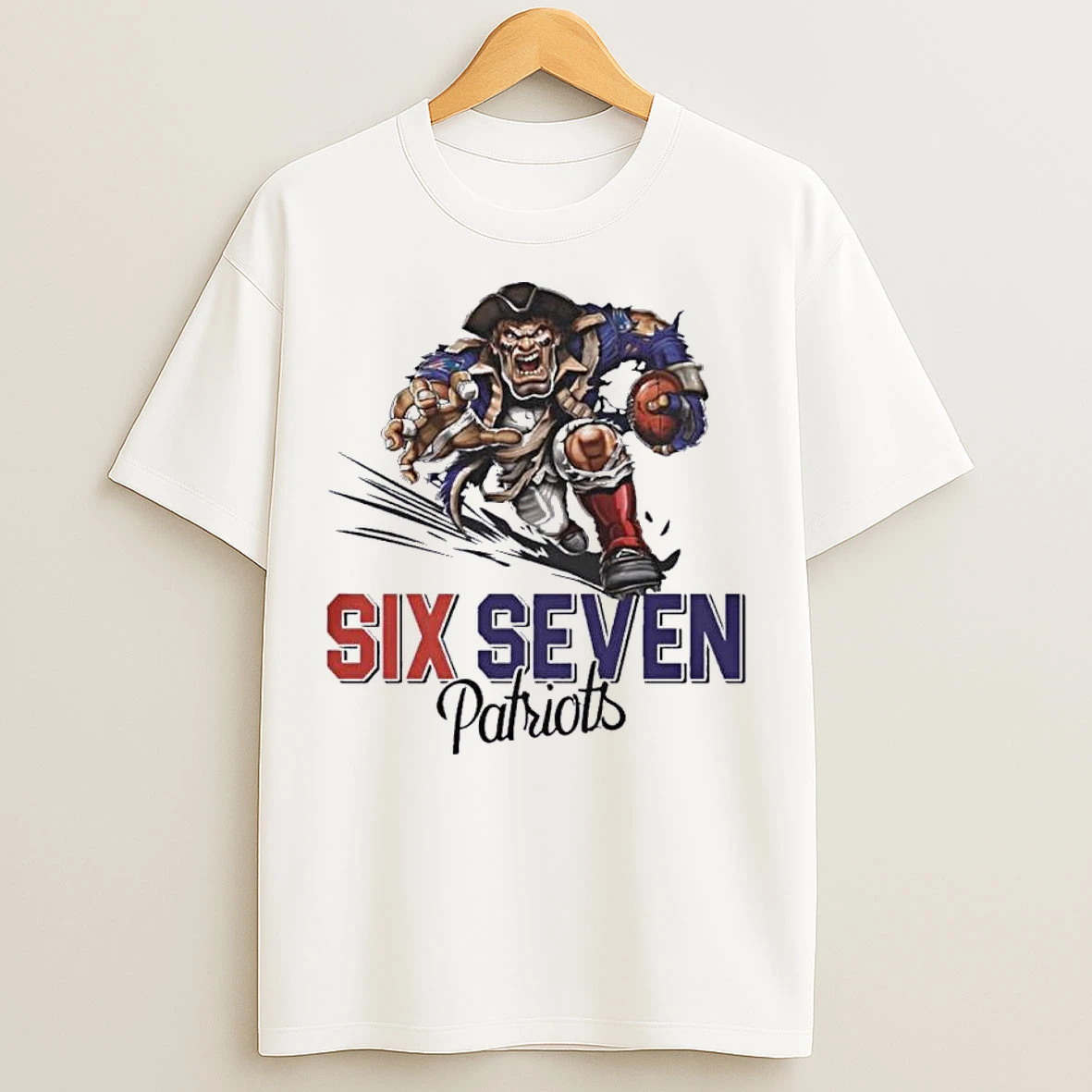 Classic Six Seven New England Patriots Mascot T Shirts