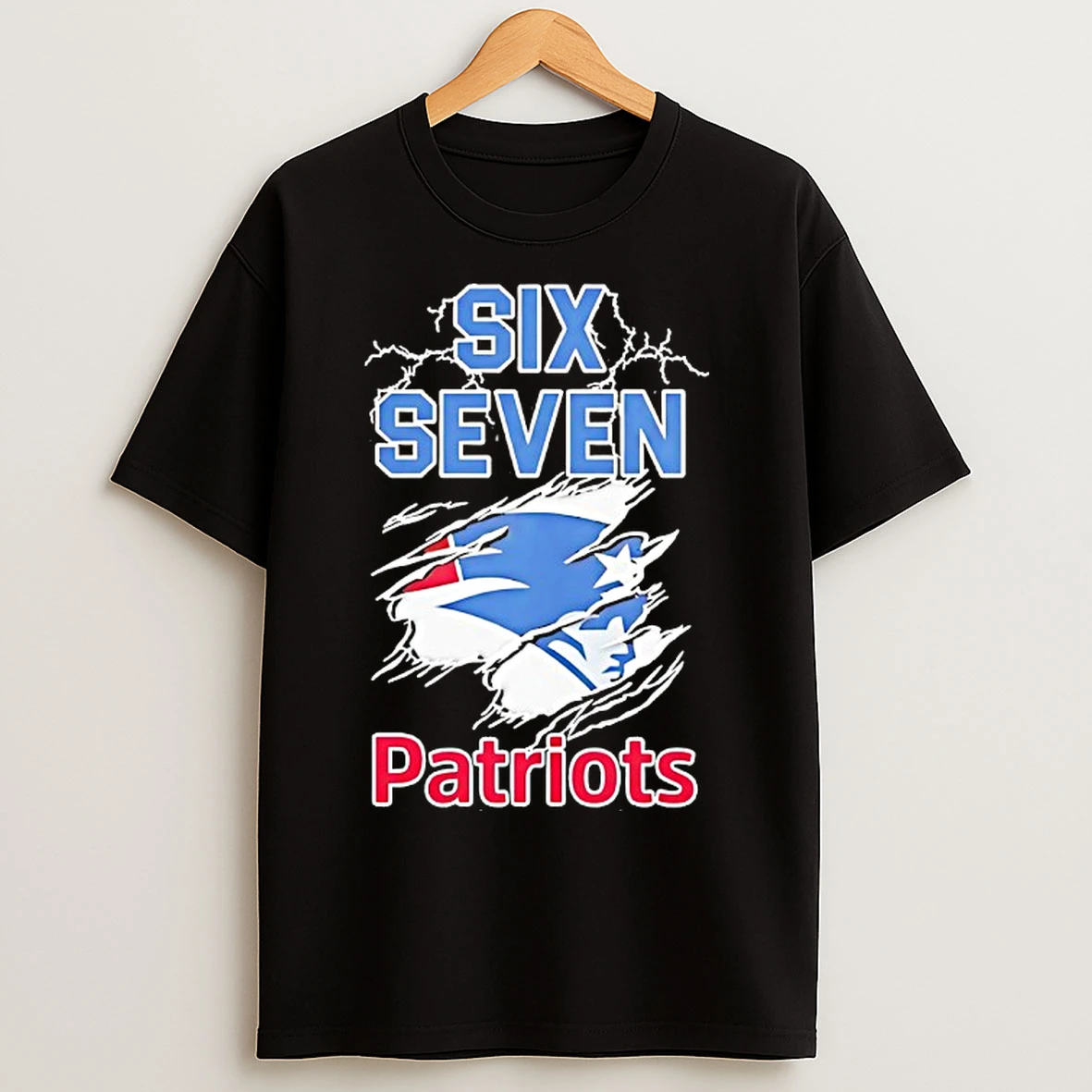 Classic Six Seven New England Patriots Logo T Shirts