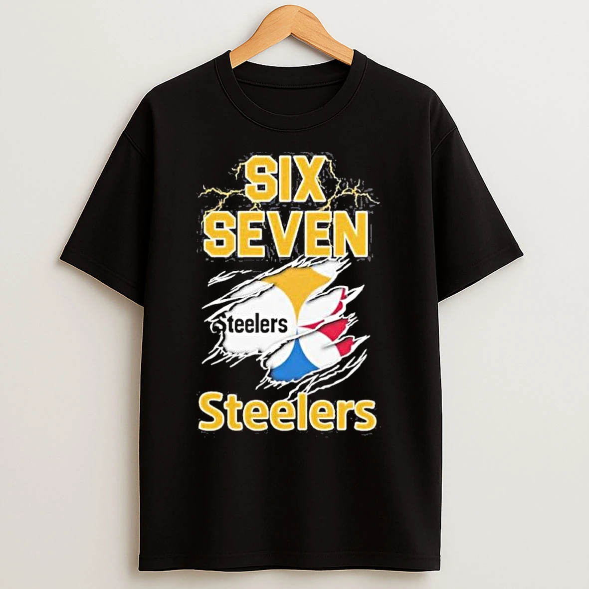 Classic Six Seven Pittsburgh Steelers T Shirts
