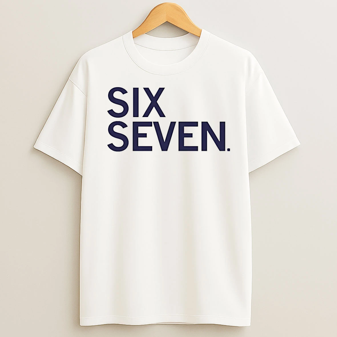 Classic Six Seven Text Christmas T Shirts